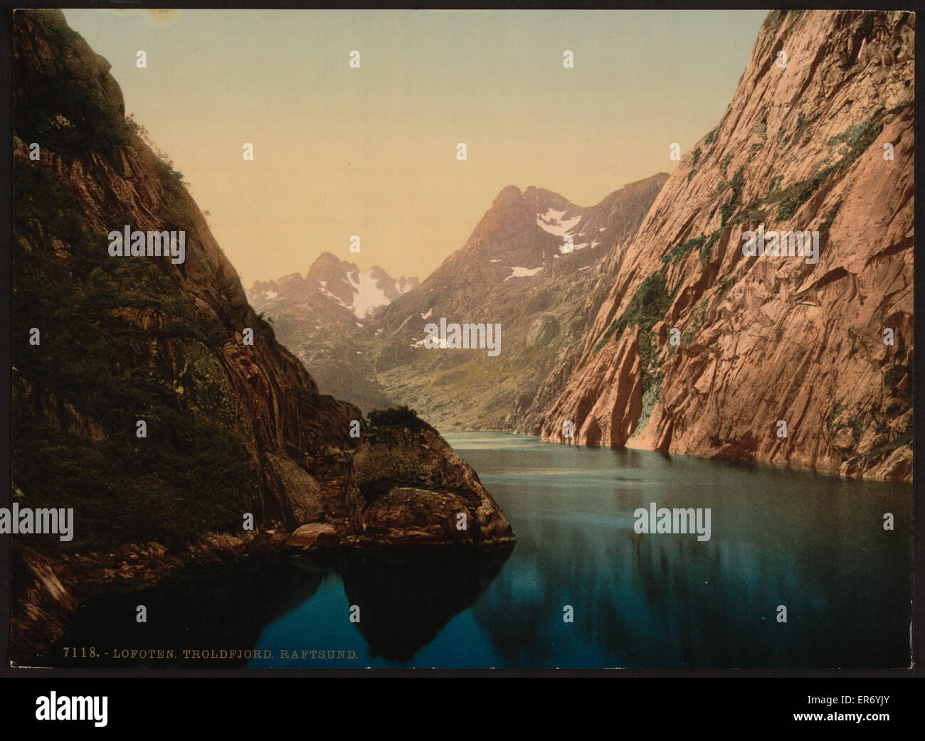 Troldfjord (i.e.,Trollfjord), Raftsund, Lofoten, Norway Stock Photo - Alamy
