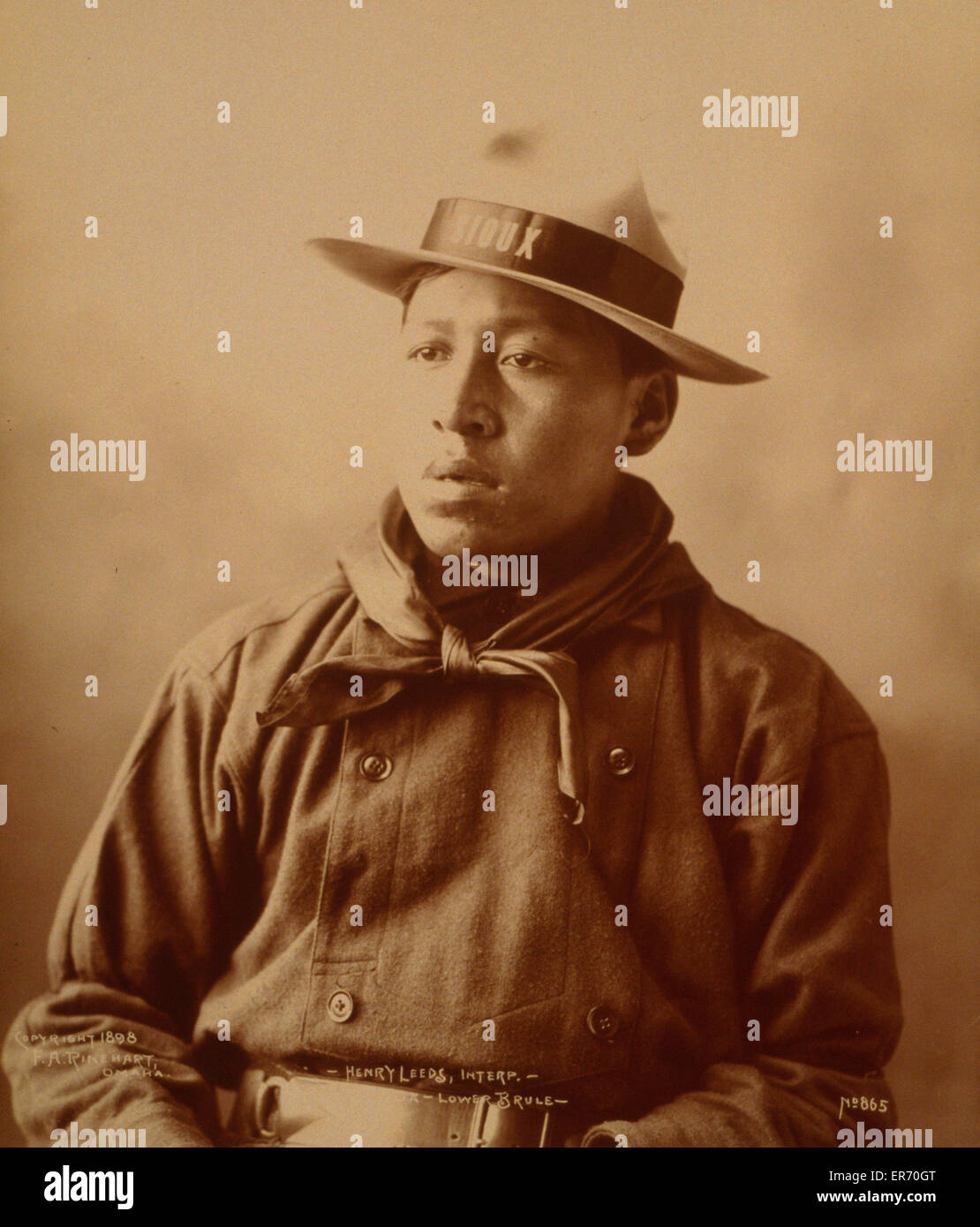 Henry Leeds, Interp. Sioux Lower Brule, Indian Stock Photo Alamy