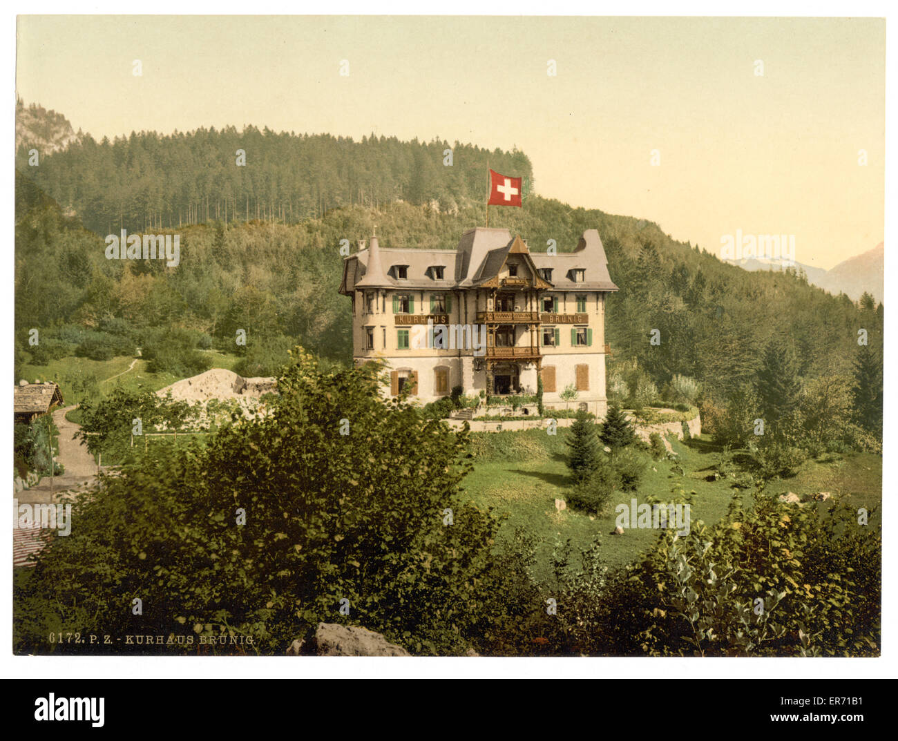 Brunig Spring House, Brunig, Bernese Oberland, Switzerland Stock Photo