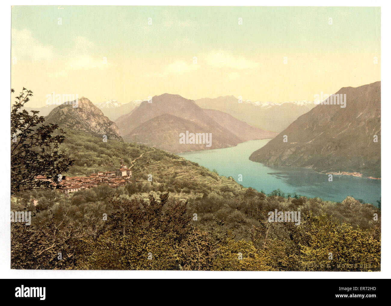 Lugano, Monte Bre, Tessin, Switzerland Lugano, Monte Bre, Te Stock Photo