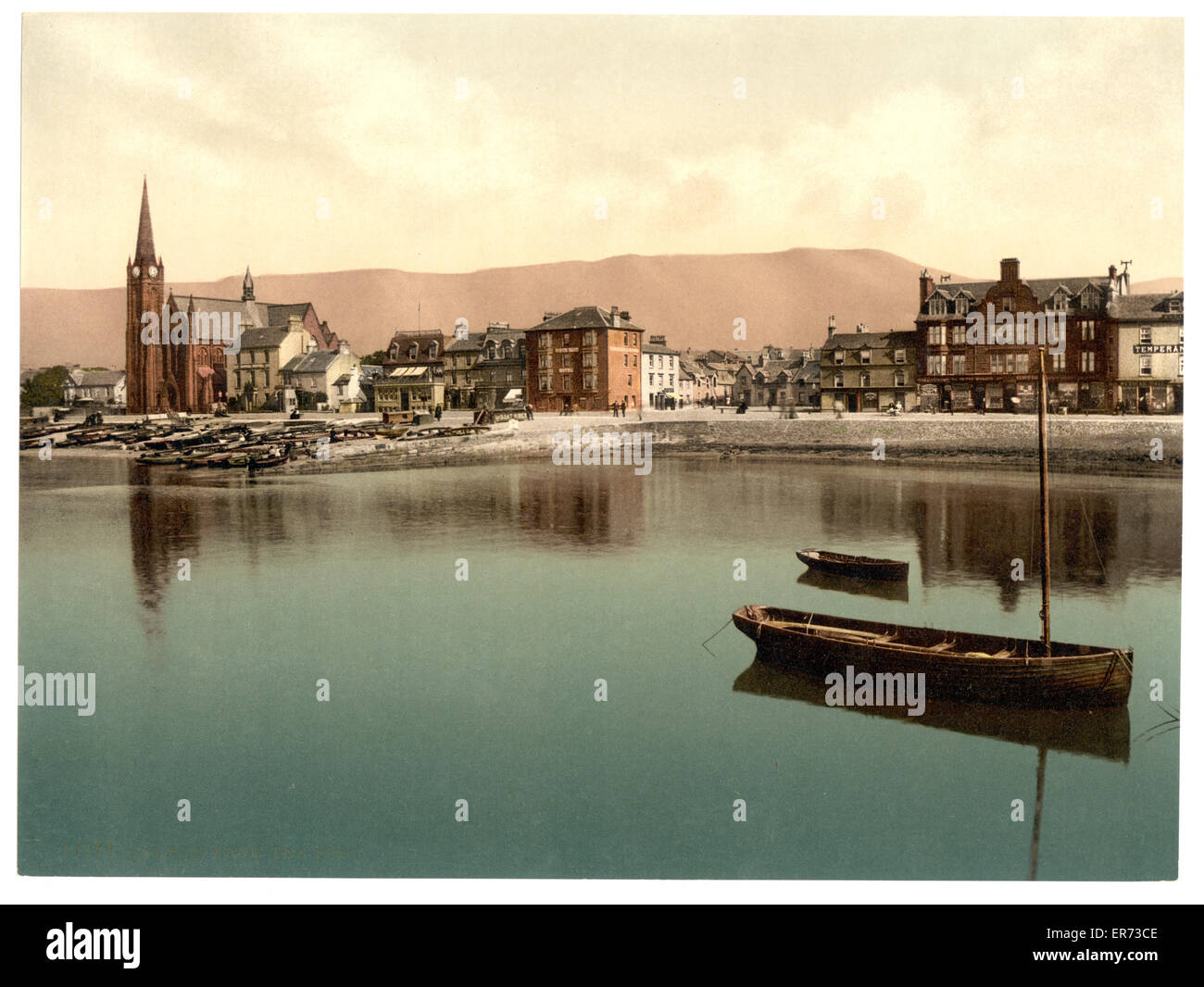 Largs from the pier, Scotland. Date between ca. 1890 and ca. 1900. Stock Photo