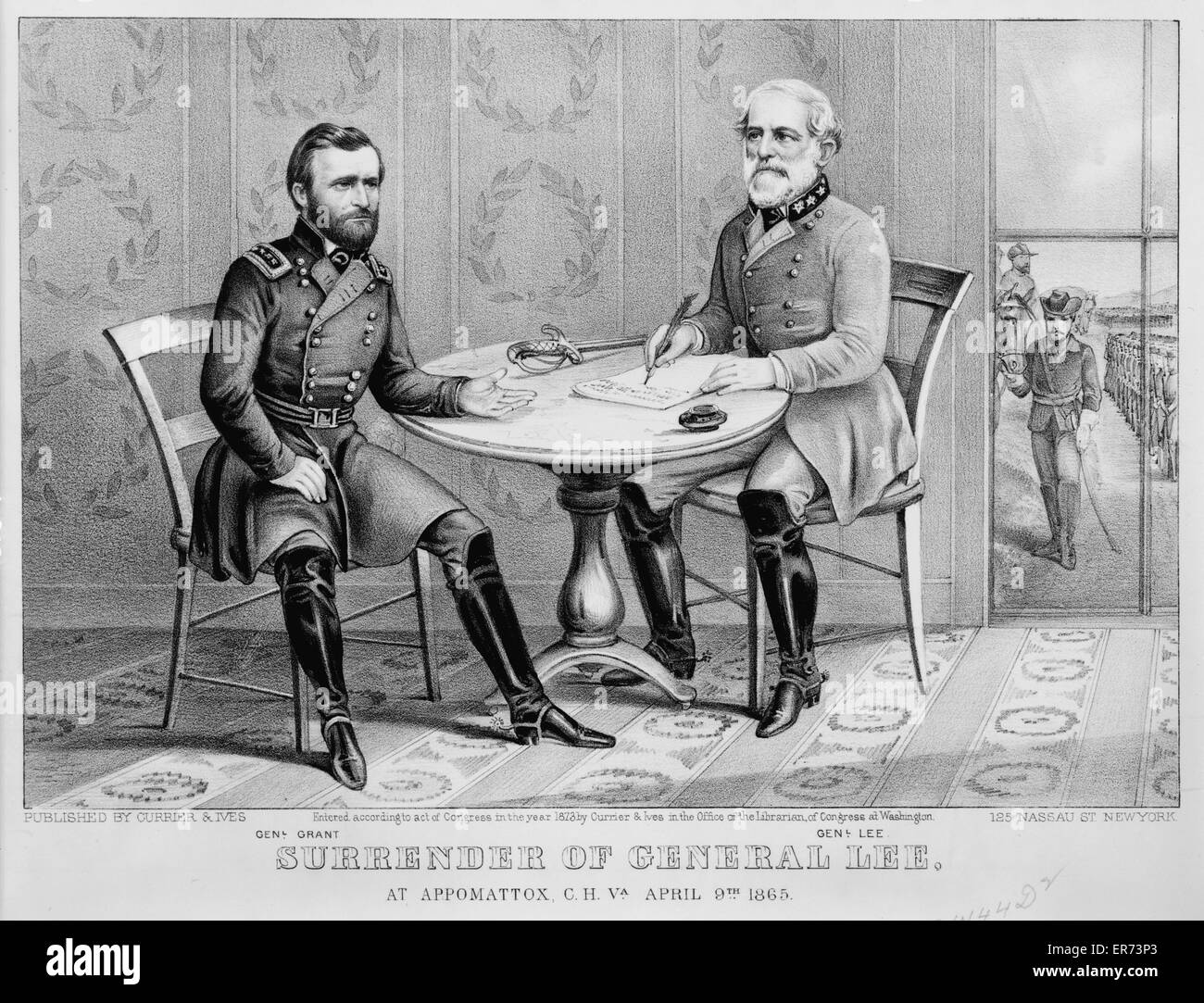 Surrender of General Lee at Appomattox, C.H. Va. April 9th Stock Photo Alamy