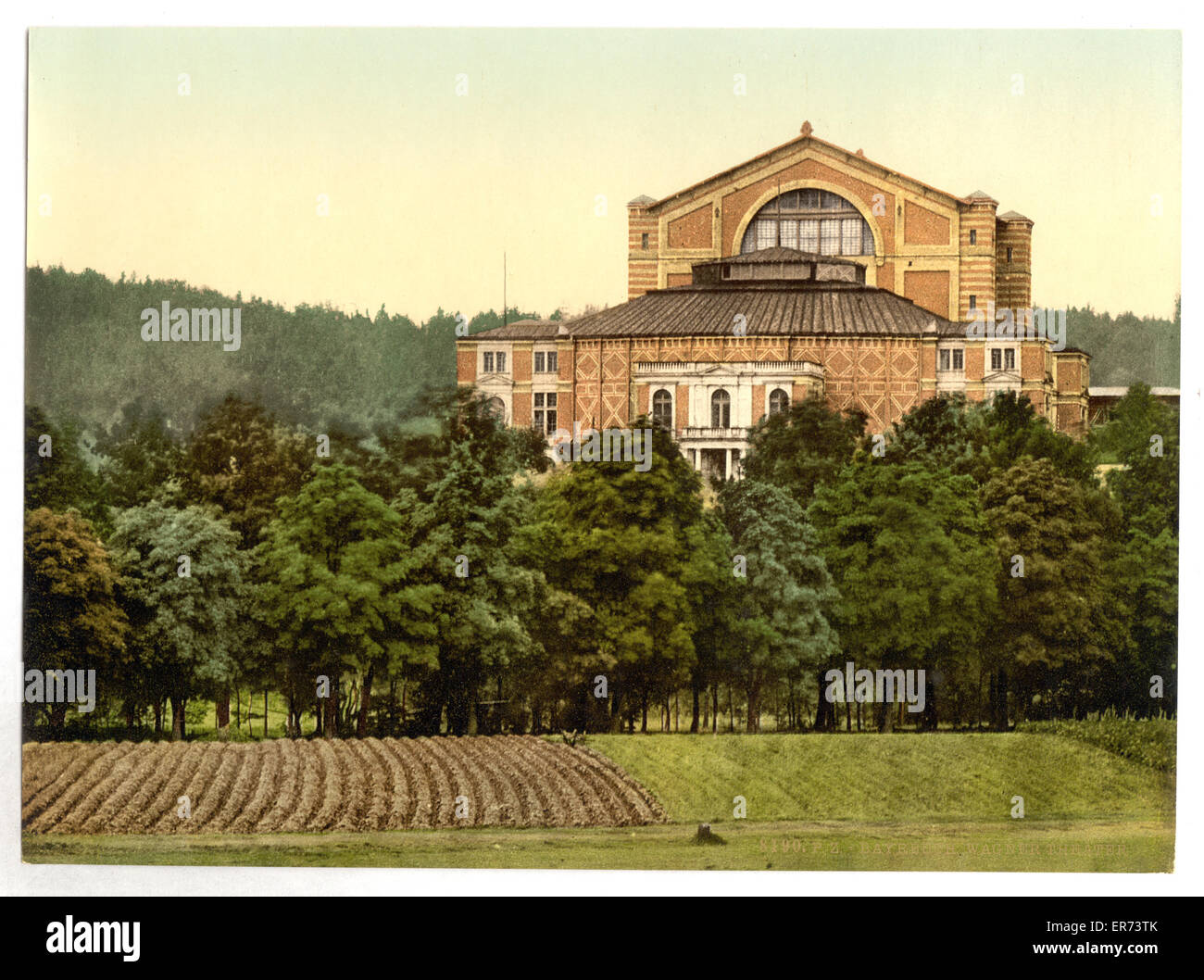 Wagner's theater (i.e. Festspielhaus), Bayreuth, Bavaria, Ge Stock Photo