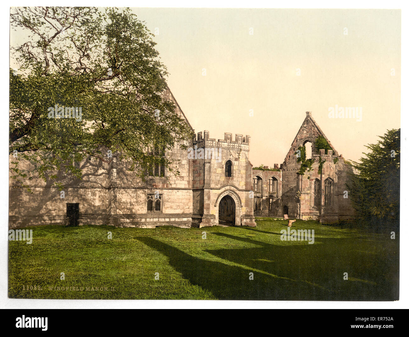 Wingfield Manor, II., Derbyshire, England. Date between ca. 1890 and ca. 1900. Stock Photo