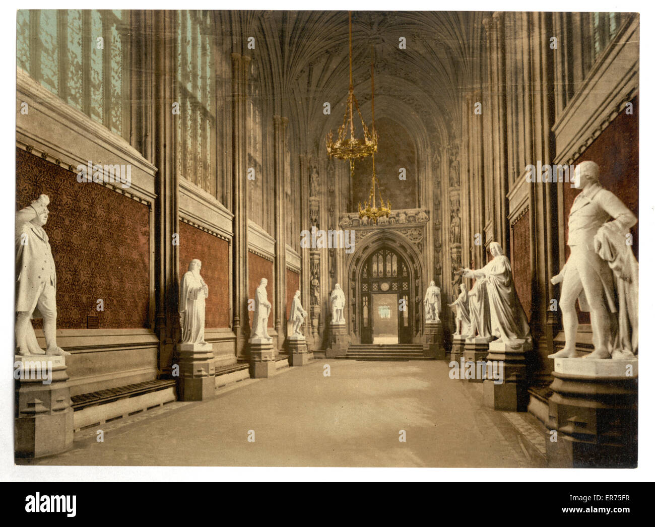 Houses of Parliament, St. Stephen's Hall (Interior), London, Stock Photo
