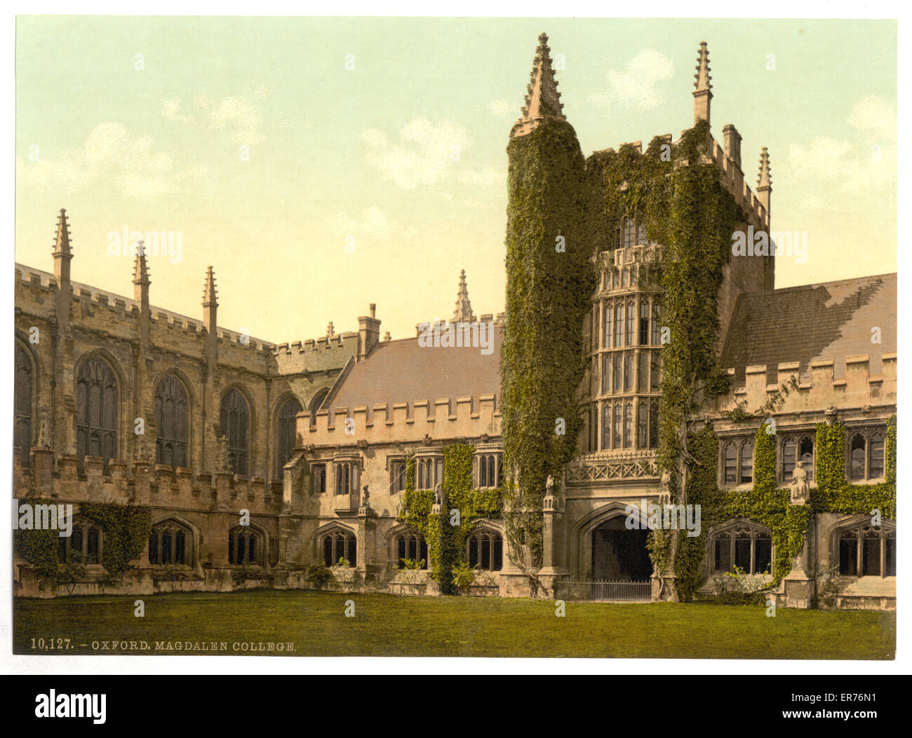 Magdalen College Founders Tower High Resolution Stock Photography and