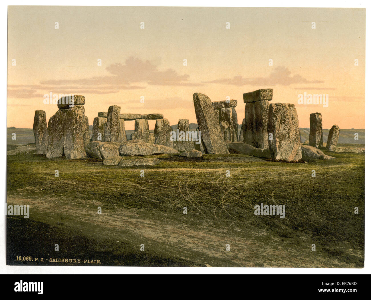 Stonehenge, Salisbury, England. Date between ca. 1890 and ca. 1900. Stock Photo