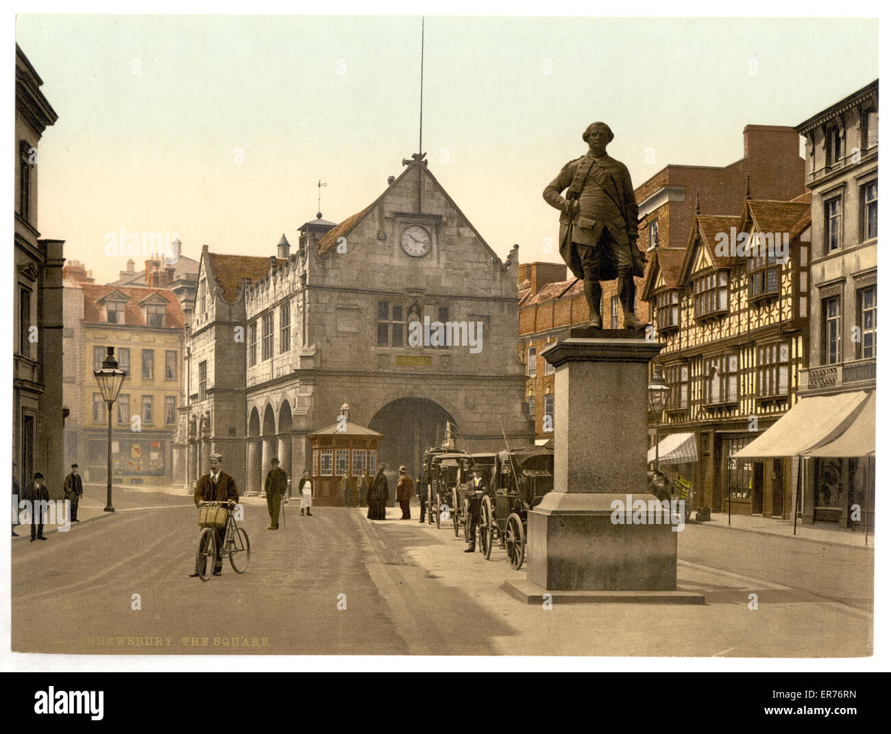 The square, Shrewsbury, England Stock Photo