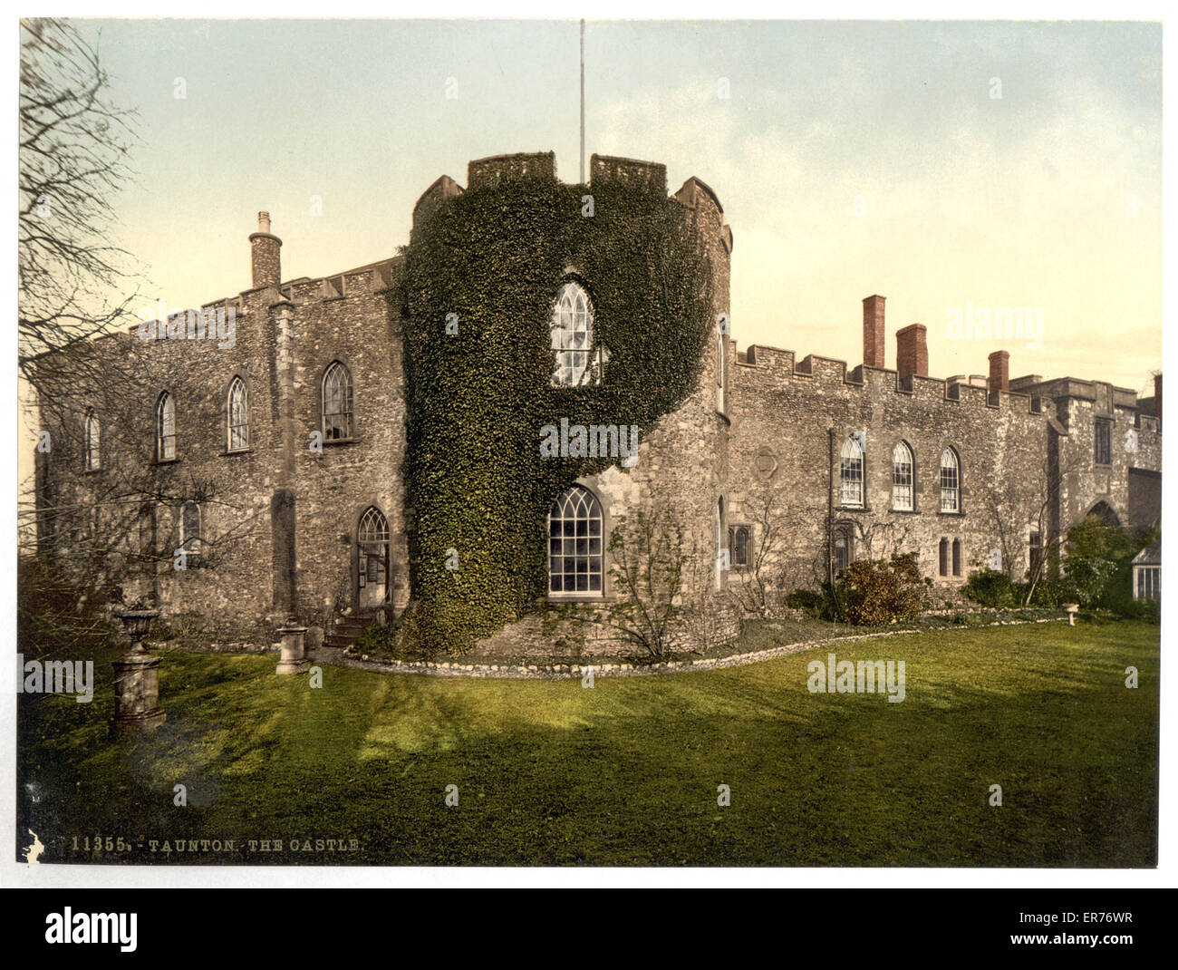 The castle, Taunton, England. Date between ca. 1890 and ca. 1900. Stock Photo