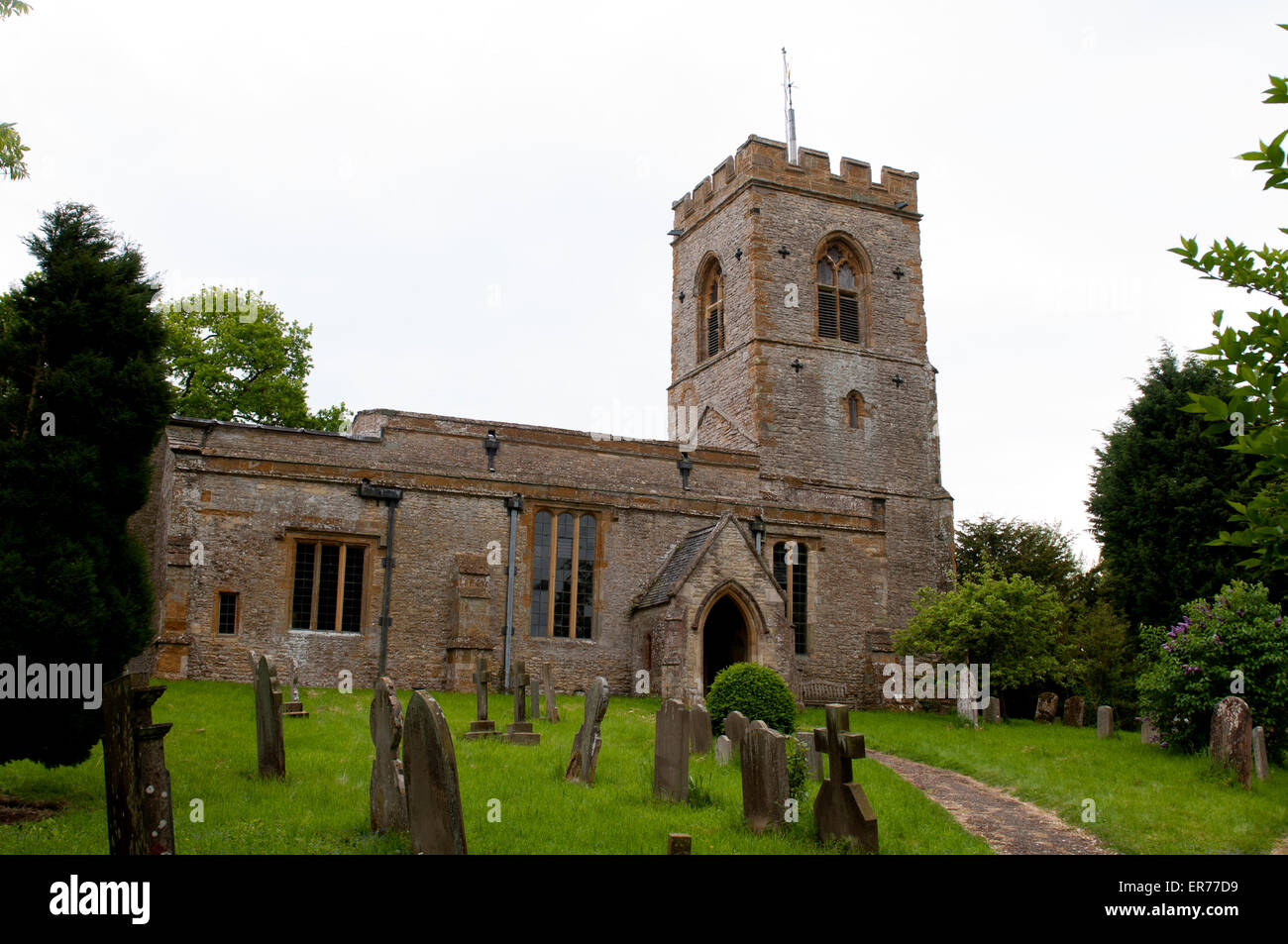 St. Peter and St. Paul Church, Courteenhall, Northamptonshire, England, UK Stock Photo