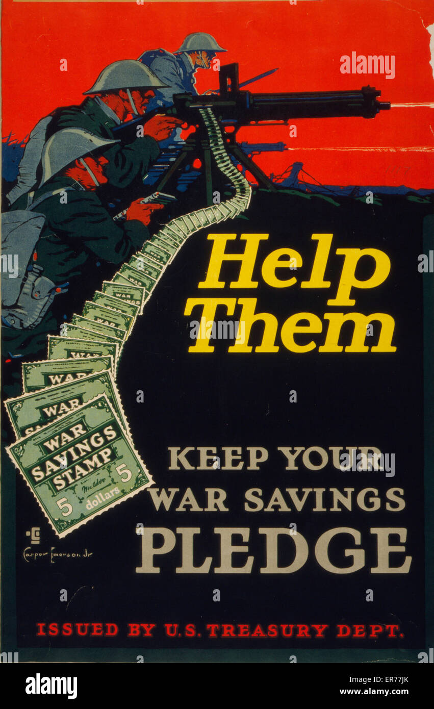 Help them - keep your war savings pledge Stock Photo