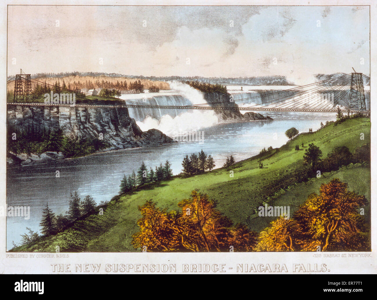 The new suspension bridgeNiagara Falls Stock Photo Alamy