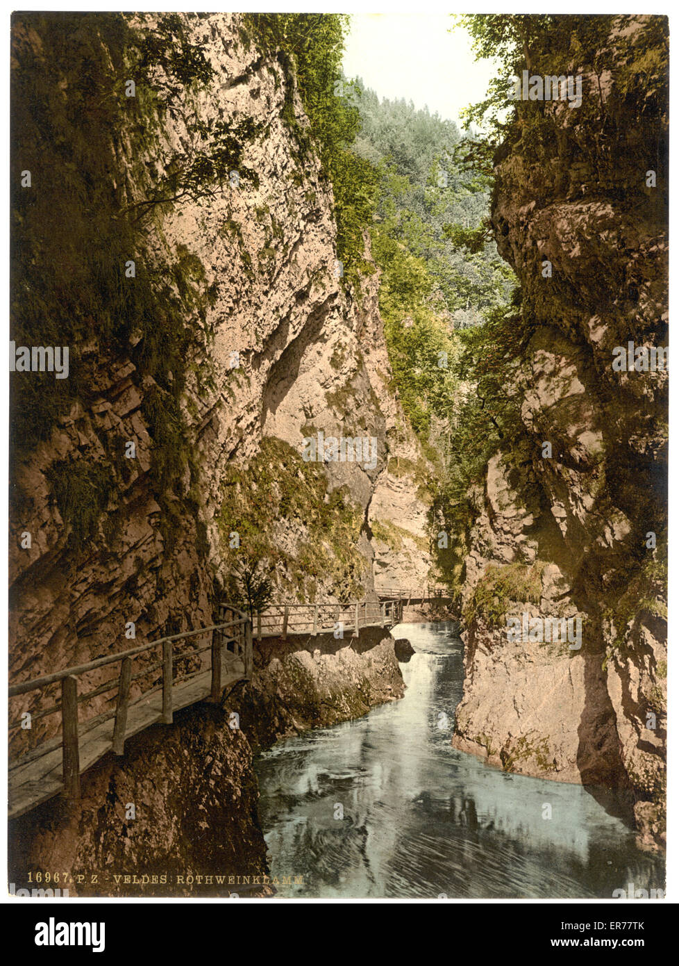 Triglav, Rothweinklamm (i.e., Rotwein Klamm), Carniola, Austro-Hungary. Date between ca. 1890 and ca. 1900. Stock Photo