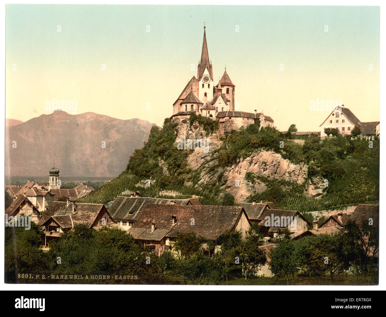 Vorarlberg Rankweil and Hohenkasten, Tyrol, Austro-Hungary Stock Photo