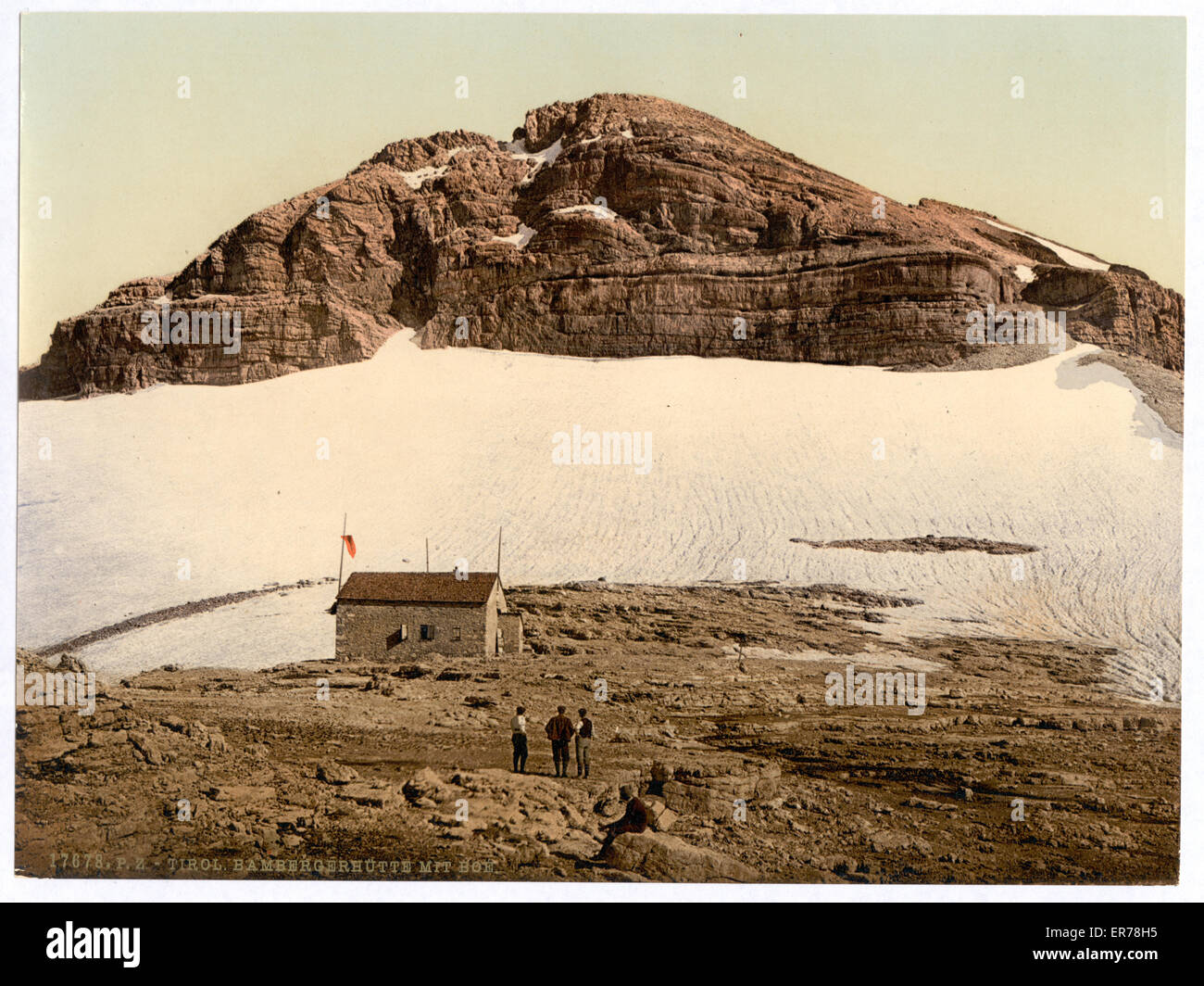 Bambergerhutte, Mount Boe, Tyrol, Austro-Hungary. Date between ca. 1890 and ca. 1900. Stock Photo