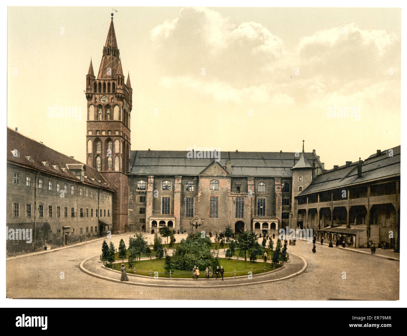 Court and church of the castle and the criminal tribunal, Konigsberg, East Prussia, Germany (i.e., Kaliningrad, Russia). Date between ca. 1890 and ca. 1900. Stock Photo