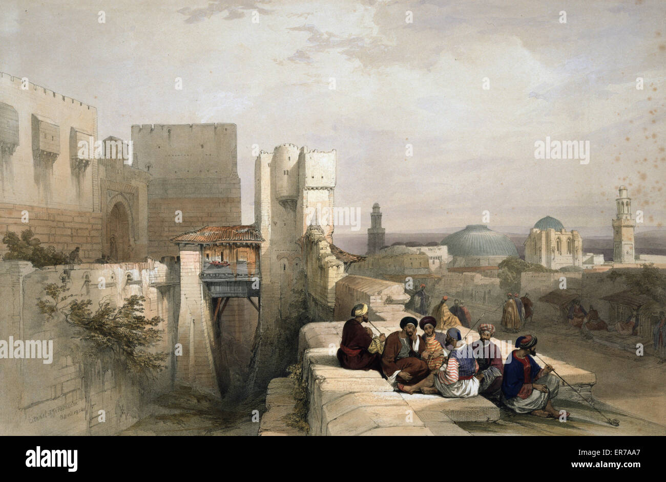 Citadel of Jerusalem April 19 1841 Stock Photo