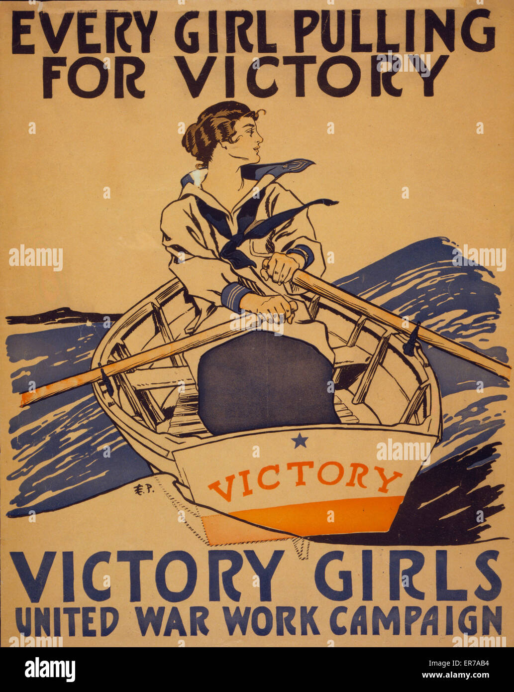 Every girl pulling for victory - Victory Girls United War Wo Stock Photo