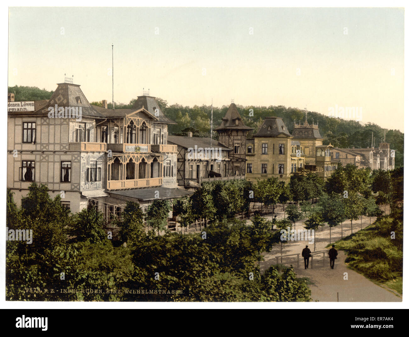 Wilhelmstrasse, Binz, Isle of Rugen, Germany. Date between ca. 1890 and ca. 1900. Stock Photo