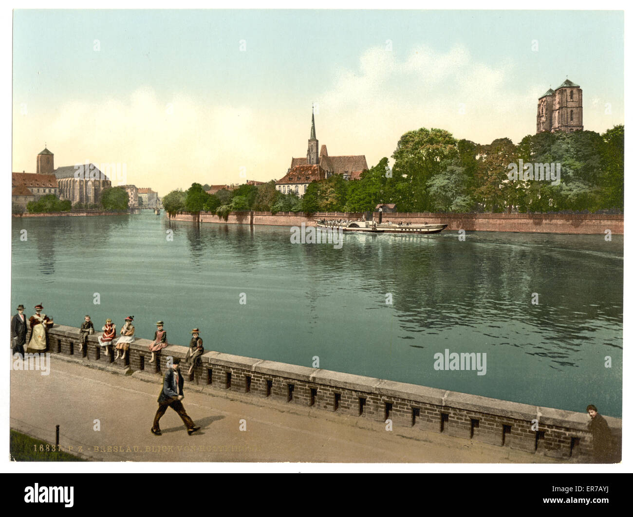 Breslau, from the hotel, Breslau, Silesia, Germany (i.e., Wr Stock ...