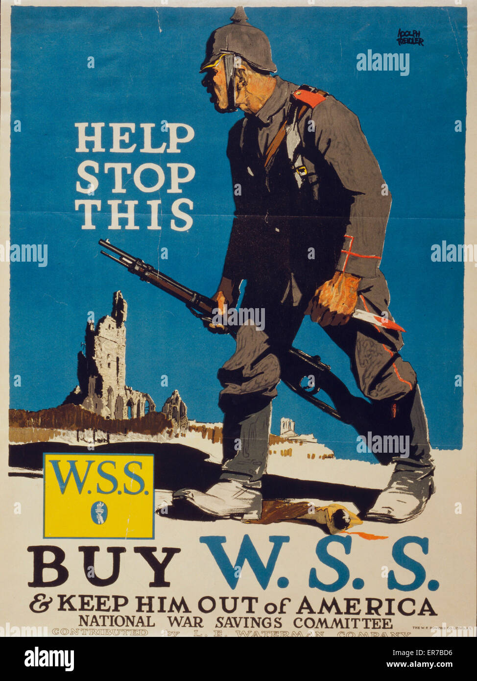 Help stop this - Buy War Savings Stamps & keep him out of Am Stock Photo