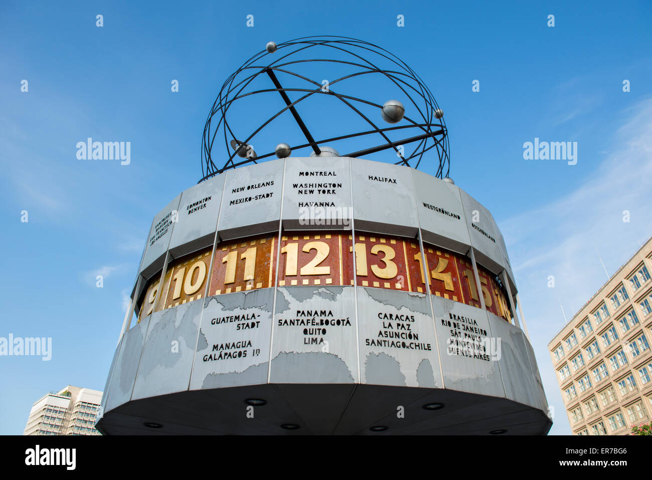 The World Time Clock (Weltzeituhr) at Alexanderplatz in Berlin, Germany