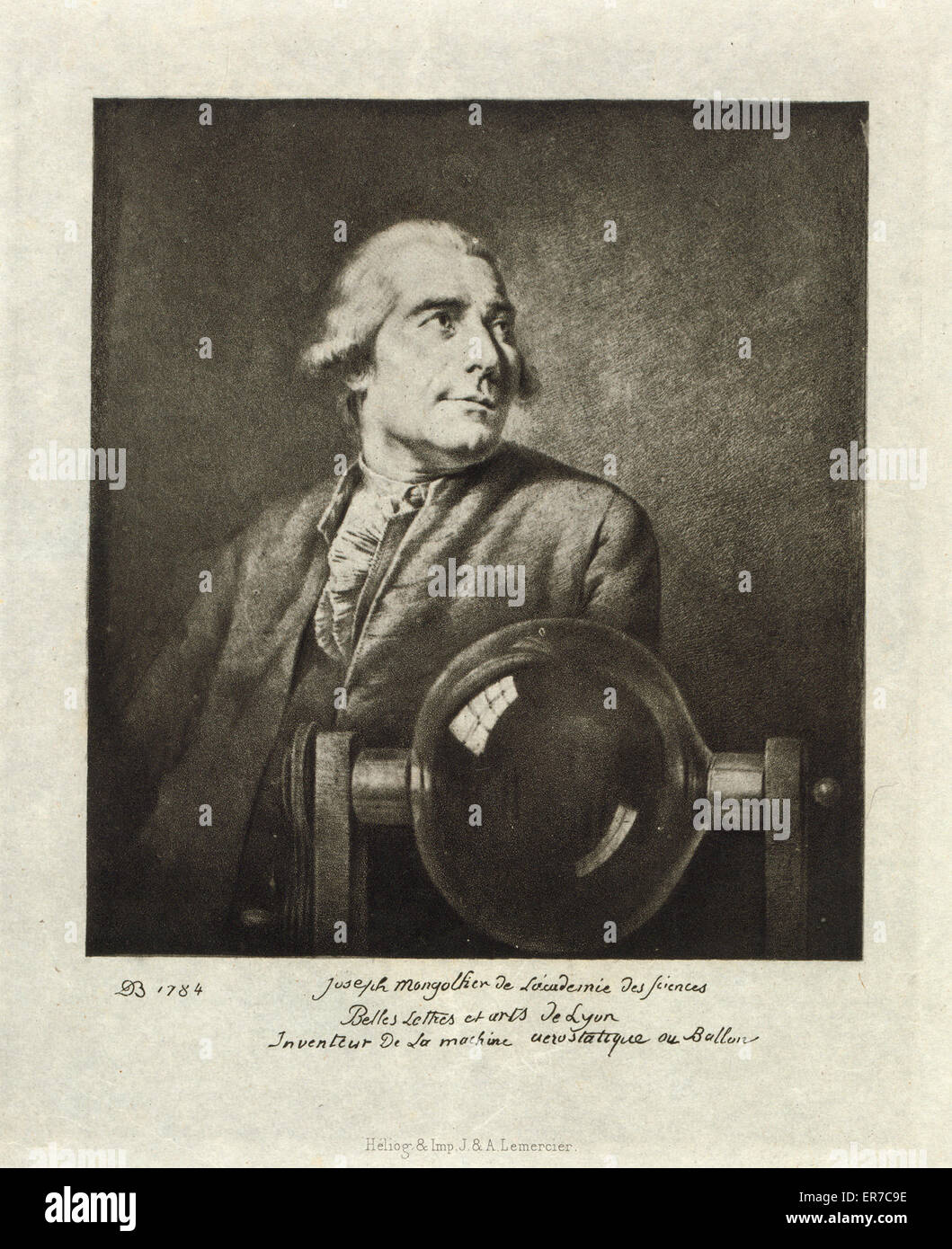 Joseph Montgolfier de l'Academie des sciences, belles lettre Stock Photo