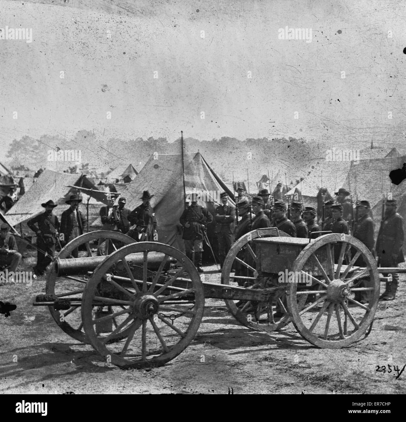 The Peninsula, Va. A 12-pdr. howitzer gun captured by Butter Stock Photo