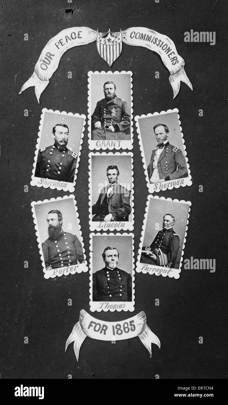 Our Peace Commissioners for 1865: Sheridan, Grant, Sherman, Stock Photo