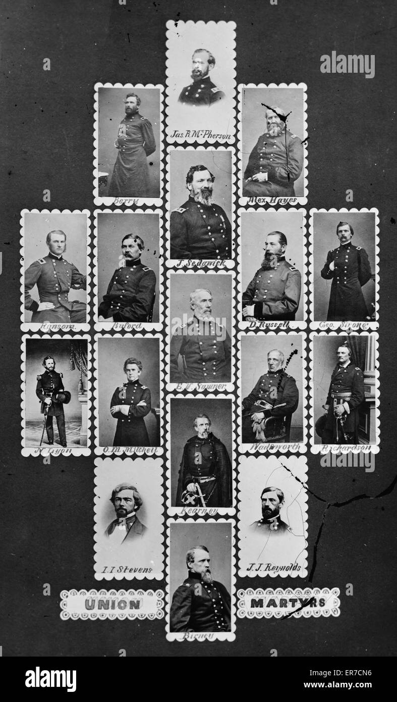 Union Martyrs: Berry, Jas. R. McPherson, Alex. Hayes, Ransom Stock Photo