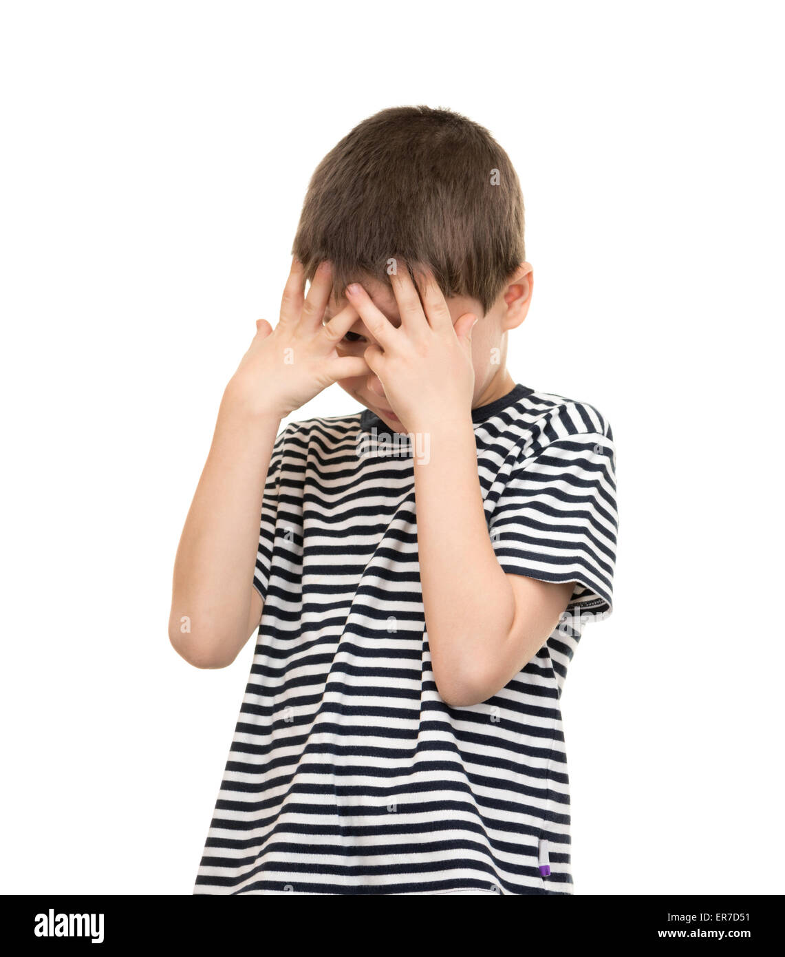Boy covers face hires stock photography and images Alamy