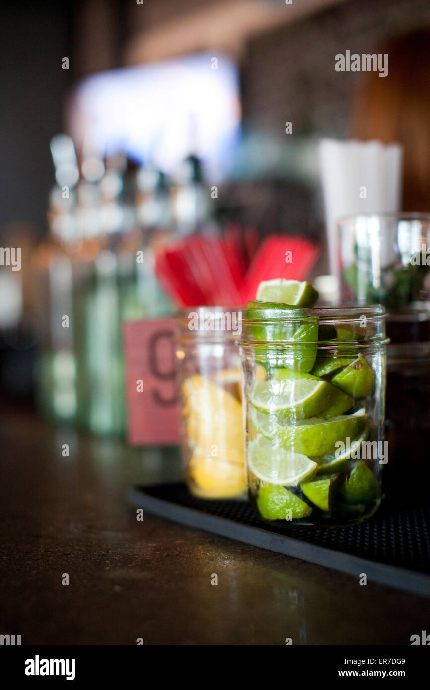 East Ender restaurant on Middle Street in Portland Maine Stock Photo Alamy