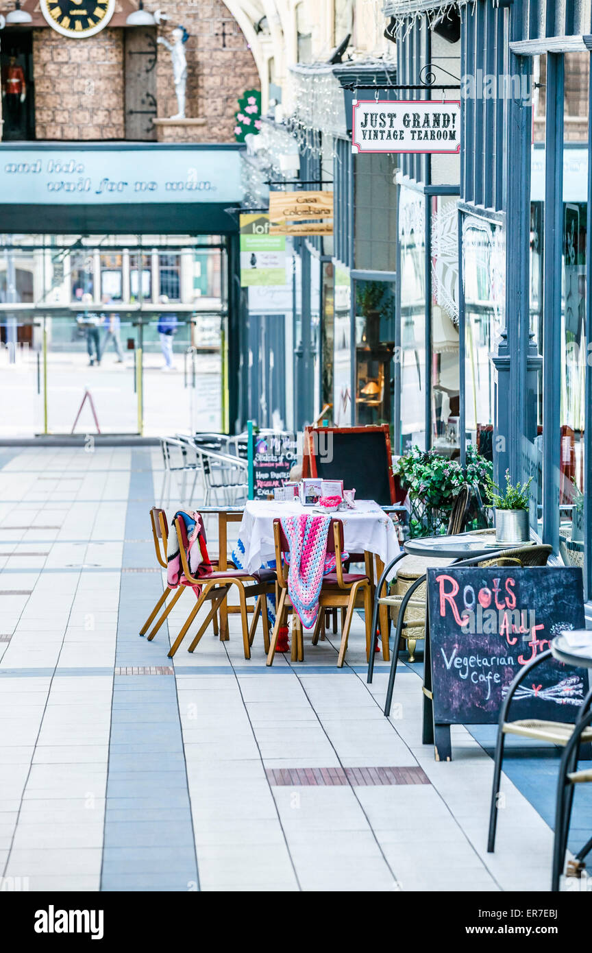 Tables and Chairs set ready with Woolly Blankets to keep you warm