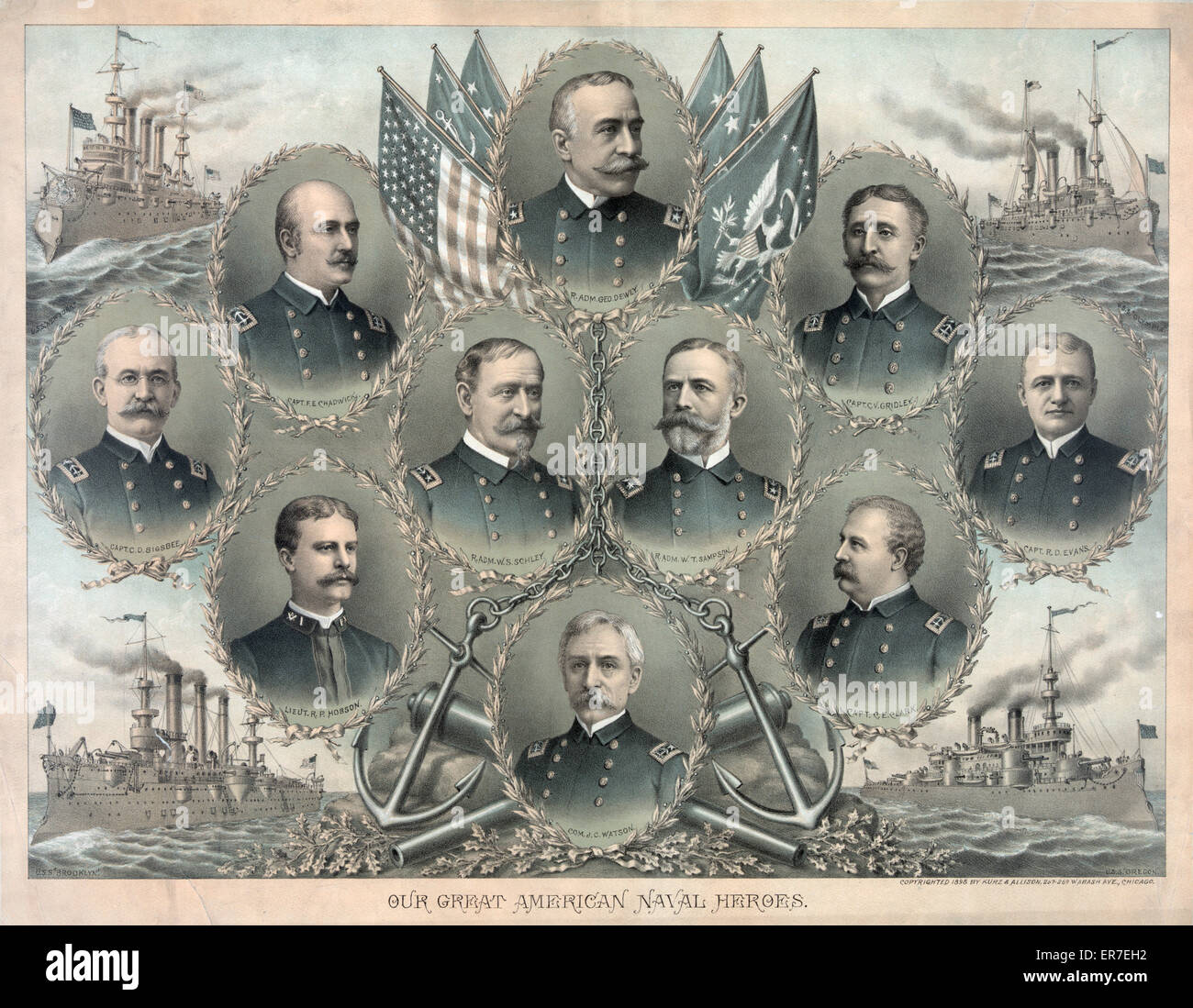 Our great American naval heroes Stock Photo