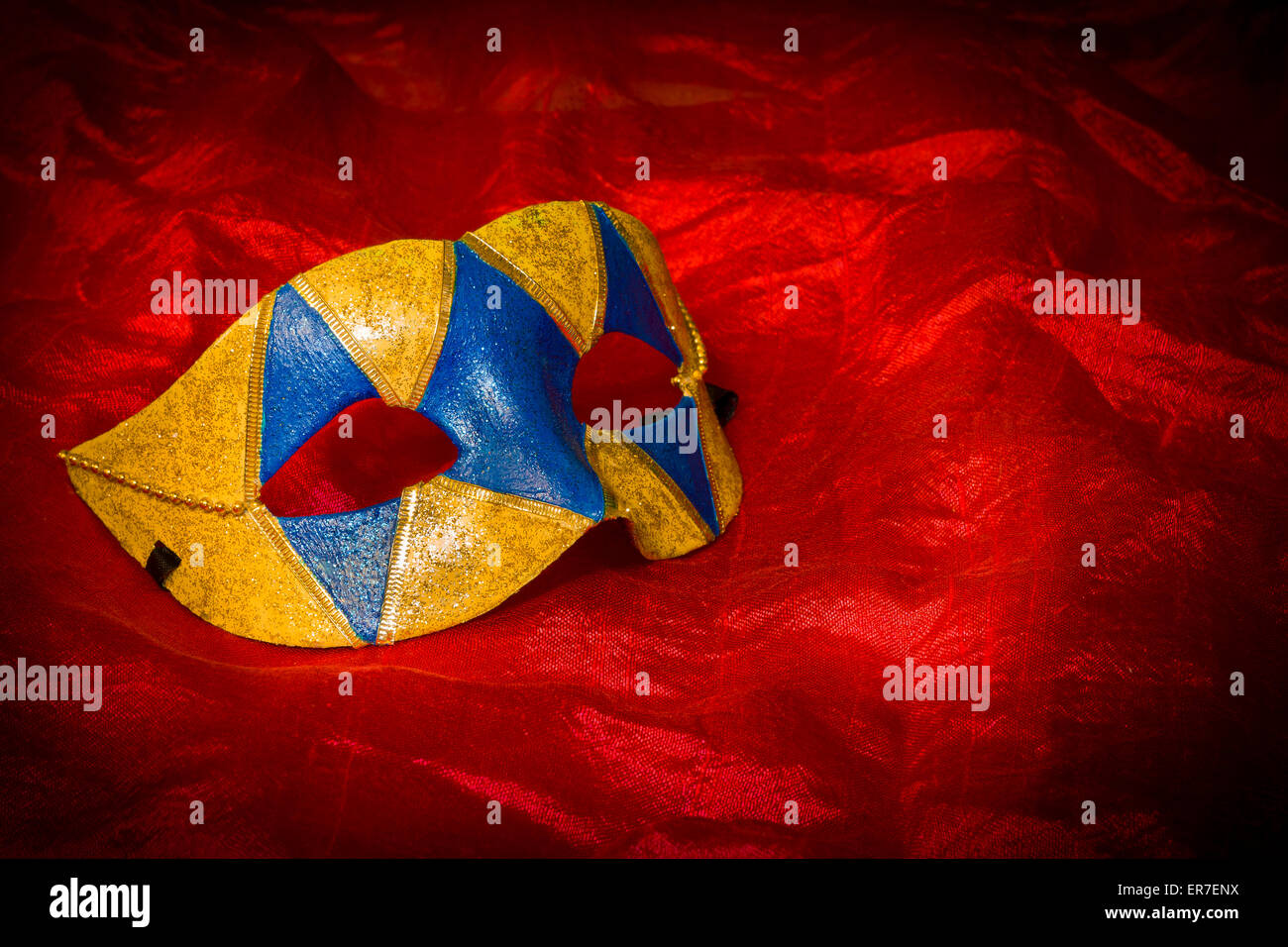 Carnaval mask on red background Stock Photo