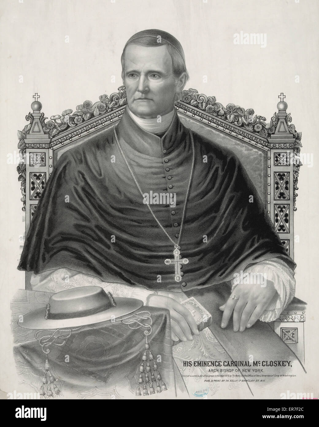 His eminence Cardinal McCloskey of New York Stock Photo