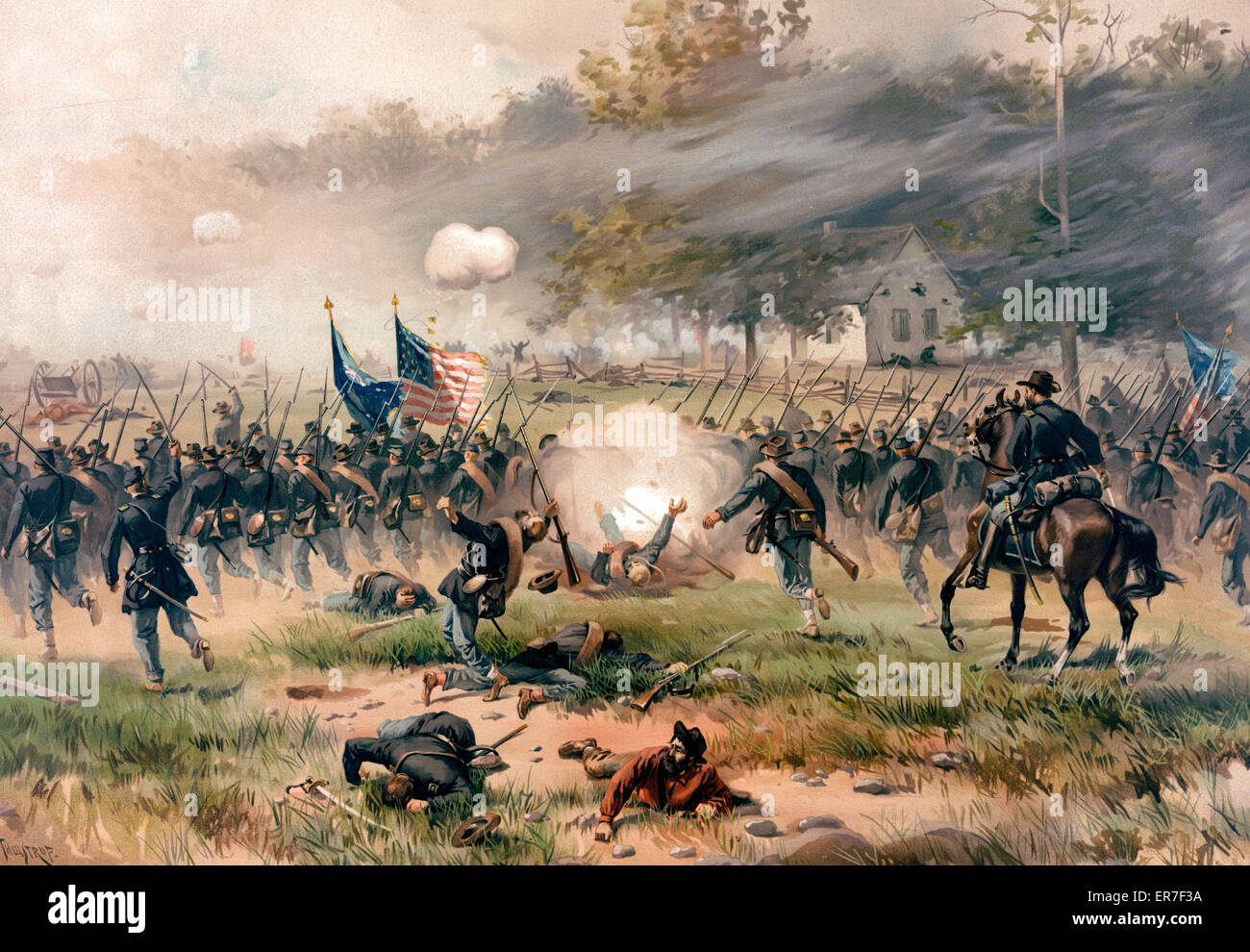 Battle of Antietam. Date c1887 Dec. 19. Stock Photo