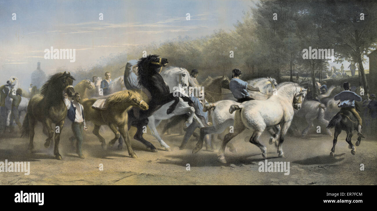 The horse fair. From the celebrated painting by Rosa Bonheur Stock