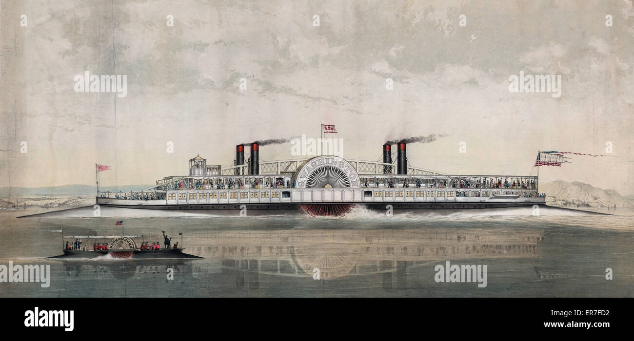 The great American steamer, General Washington, the largest Stock Photo