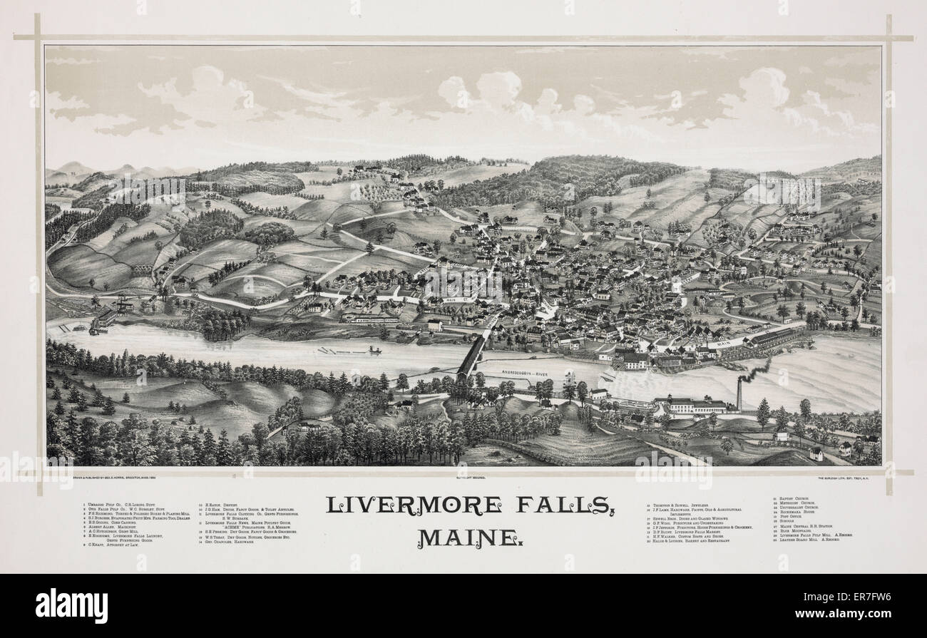 Livermore Falls, Maine Stock Photo Alamy