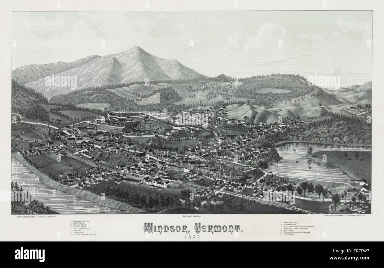 Windsor, Vermont. 1886 Stock Photo Alamy