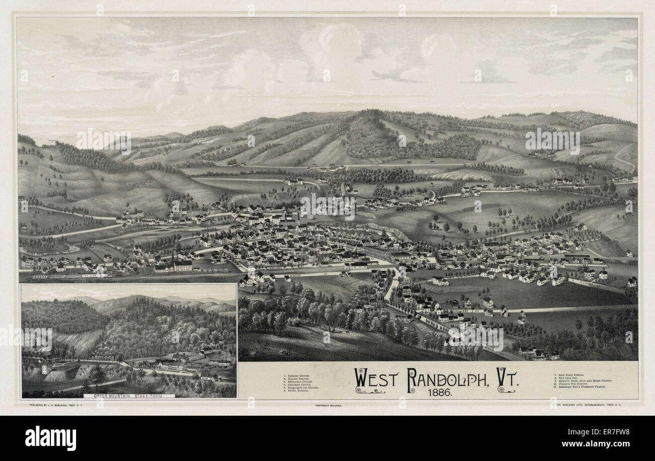 West Randolph, Vt. 1886 Stock Photo Alamy