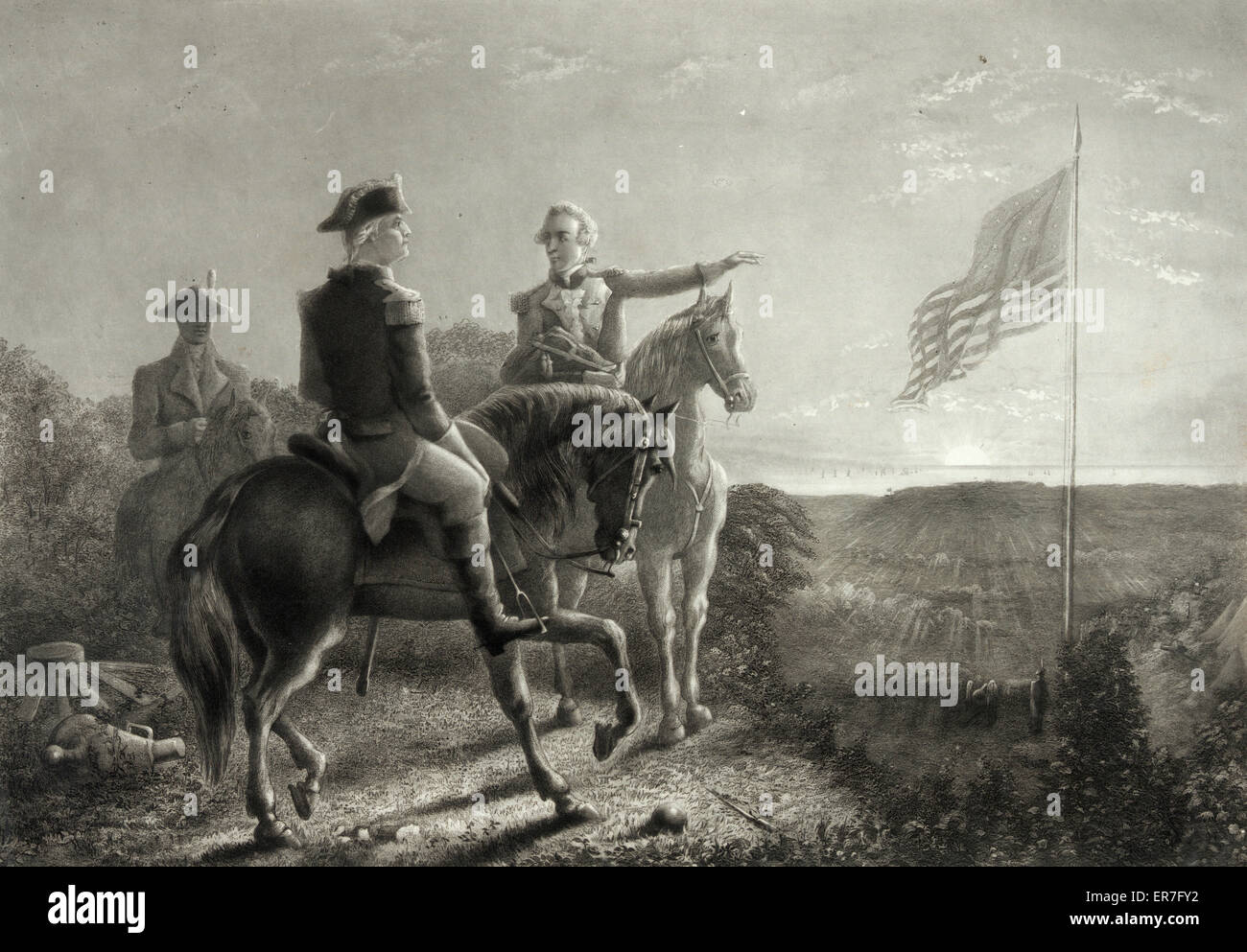 The dawn of peace. Morning of the surrender of Yorktown. Date c1881 Dec