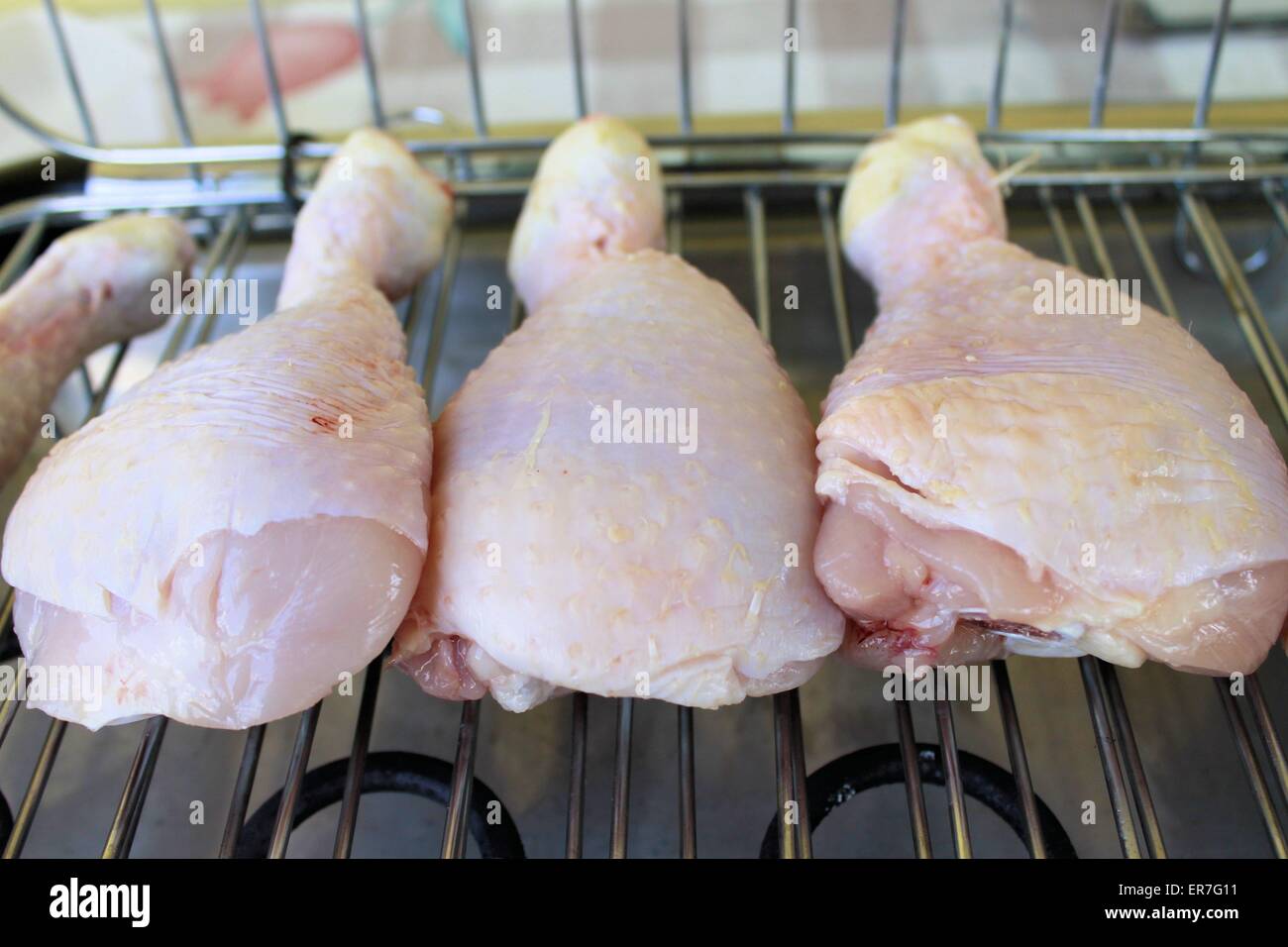 Grilled chicken thighs Stock Photo - Alamy