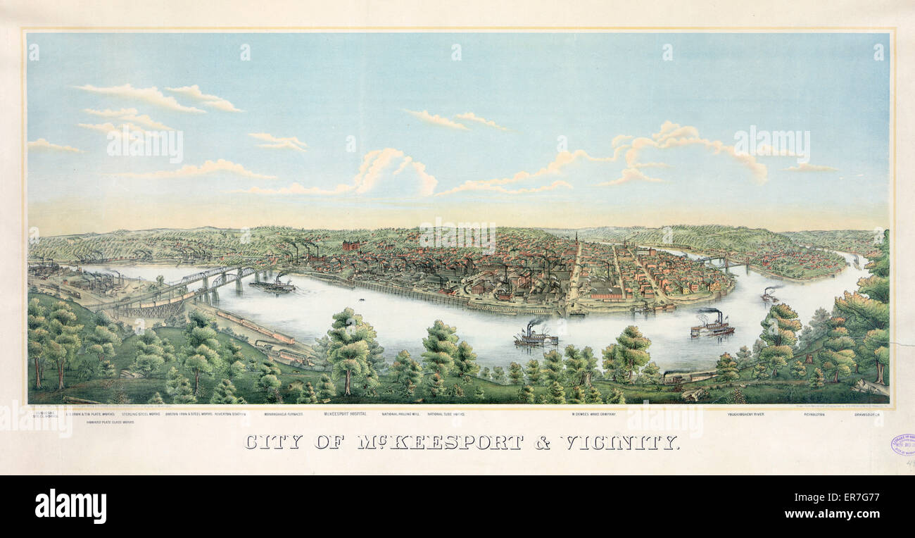 City of McKeesport & vicinity. Date c1893 Nov. 20. City of McKeesport