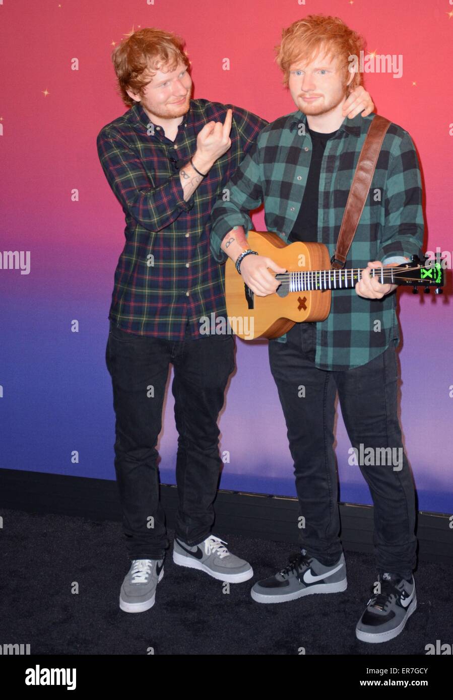 New York, NY, USA. 28th May, 2015. Ed Sheeran at a public appearance for Madame Tussauds Unveils Wax Figure of Ed Sheeran, Madame Tussauds New York, New York, NY May 28, 2015. Credit:  Derek Storm/Everett Collection/Alamy Live News Stock Photo