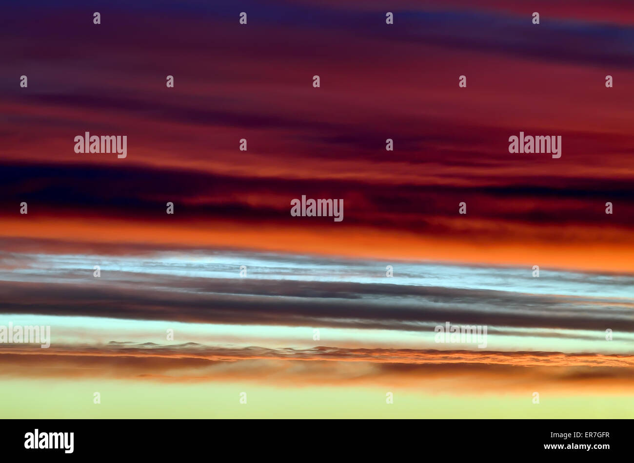 Heavenly landscape with dramatic crimson sunset clouds Stock Photo - Alamy