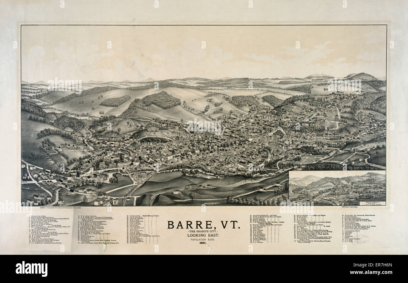 Barre, Vt. (The granite city Stock Photo Alamy