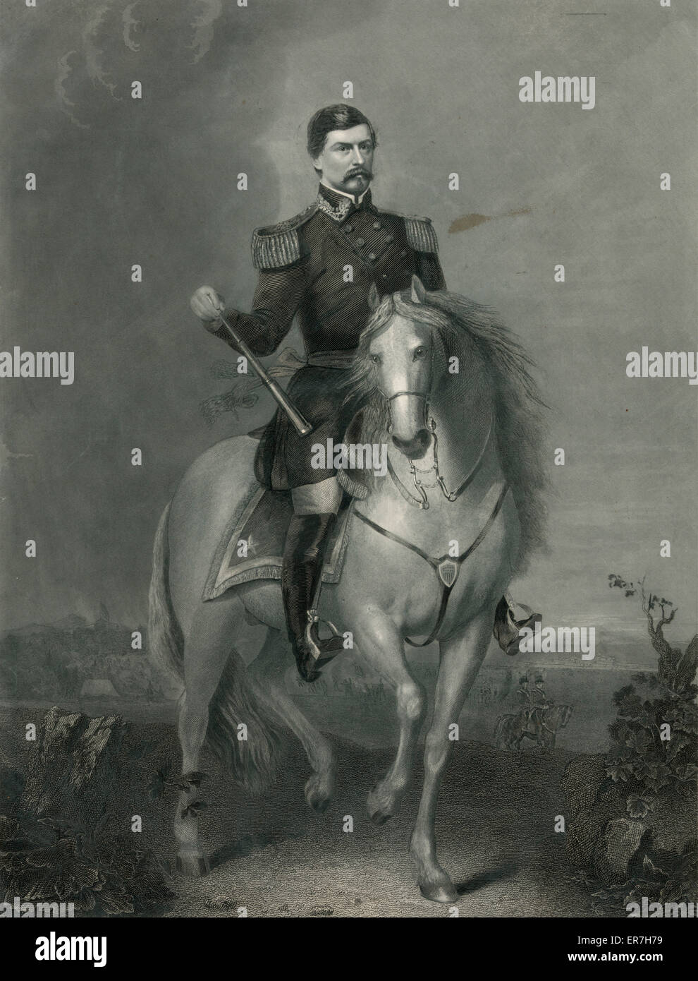 Maj. Gen. B. M'Clellan, commanding United States Army. Stock Photo