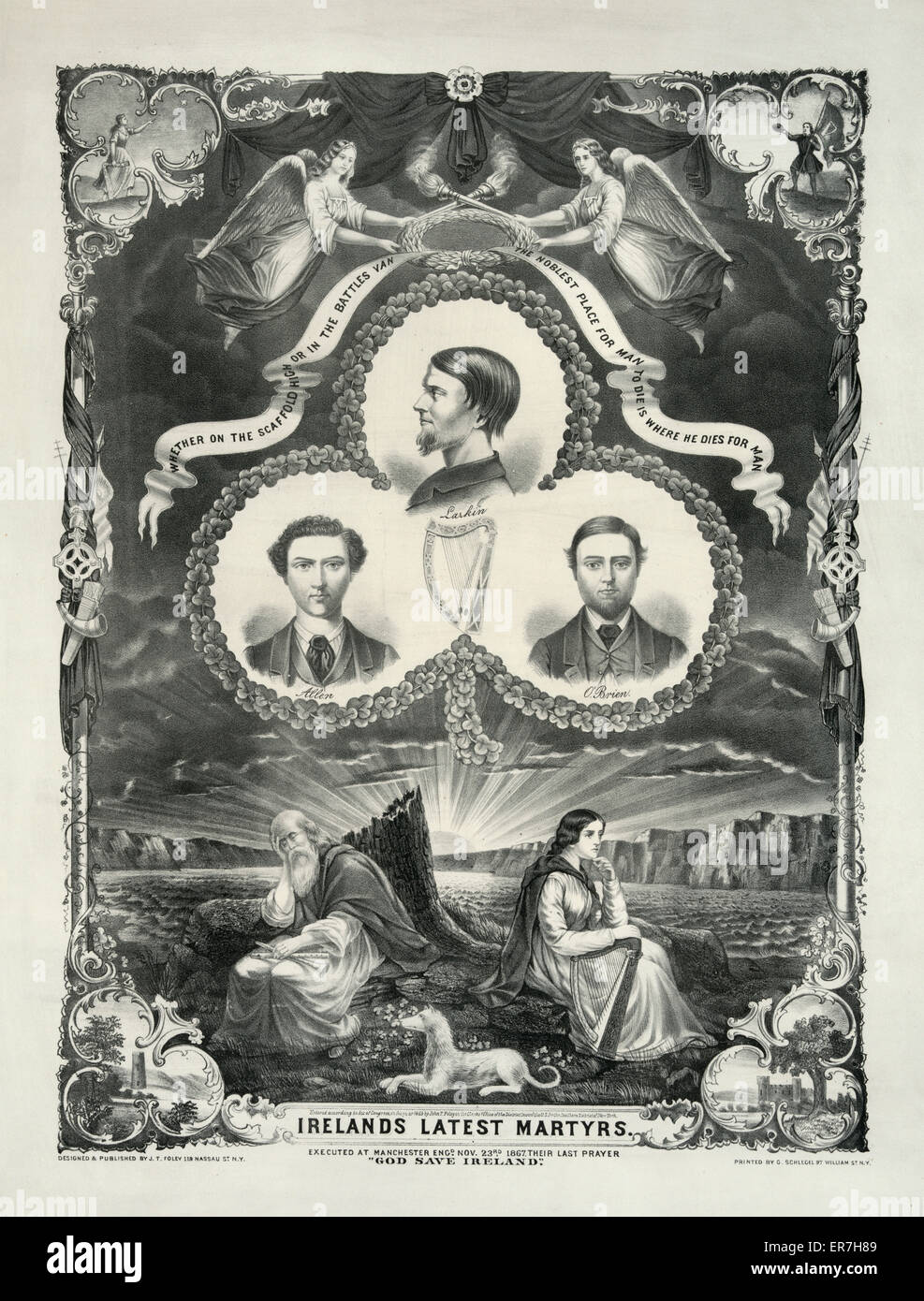Irelands latest martyrs. Date c1869. Stock Photo
